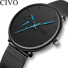 CIVO Fashion Casual Mens Watches Waterproof Analogue Sports Wristwatches Men Quartz Watches For Men Gift Clock Relogio Masculino