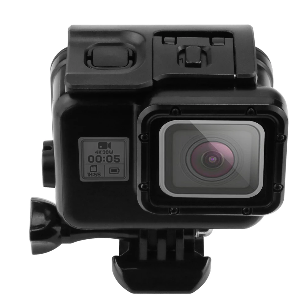 Снимать Водонепроницаемый Корпус чехол для GoPro Hero 6 5 Скелет защитной оболочки крышка touchable задняя дверь(нет необходимости удалить объектив Lap