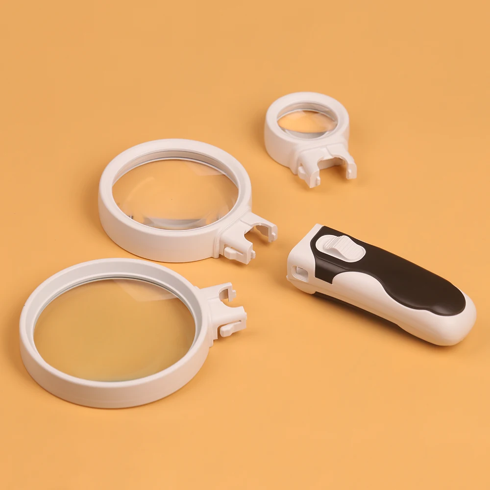 Bijia 2 5x 5x 16x portable magnifying glass handheld high definition reading magnifying glass 