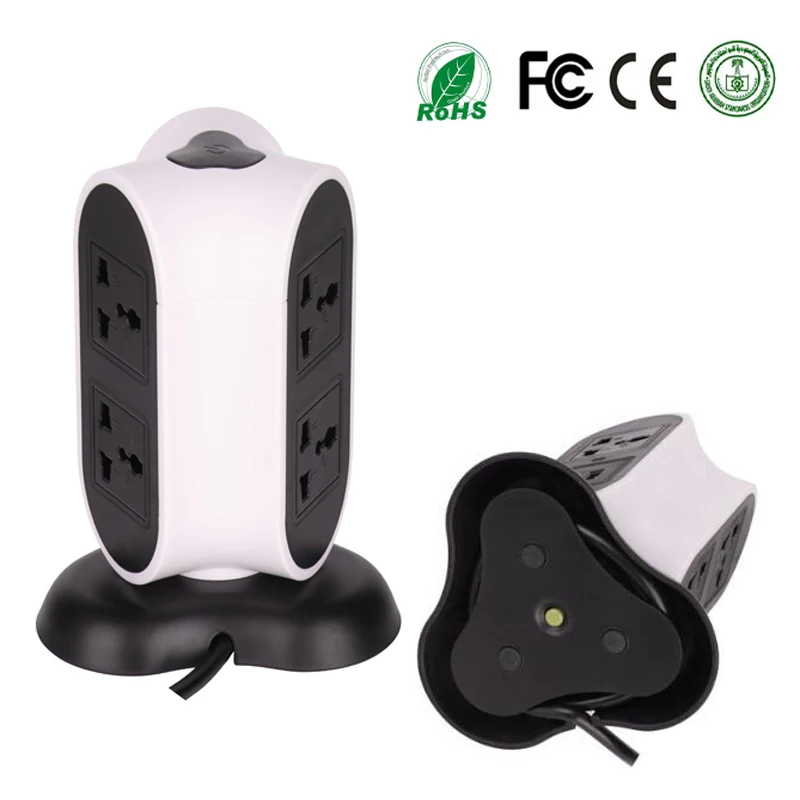 Tour 8 Sockets /& USB Compact électricité Extension Lead Gang prise avec protection