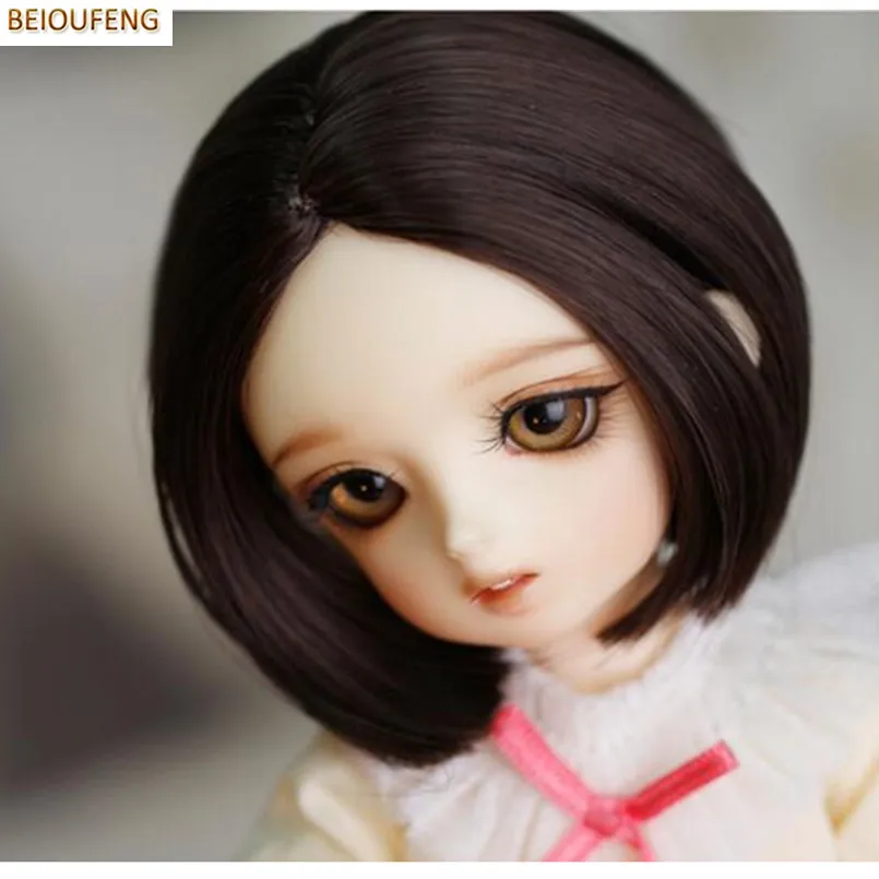 Beioufeng (15.5-17 см) 1/6 BJD парик короткие прямые кукла Искусственные парики для Аксессуары для кукол, модная молодежная Стиль короткие