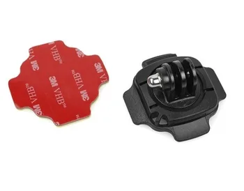 

F06906 360 Degree Turn Lock Helmet Mount Adapter w/ 3M Sticker Curved Base for Gopro hero 5 4/3/3+/2 Camera