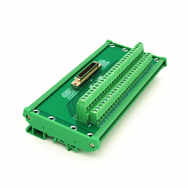 DIN рейку крепление SCSI 50P MDR женский Breakout Board терминальный модуль.|Клеммные колодки|