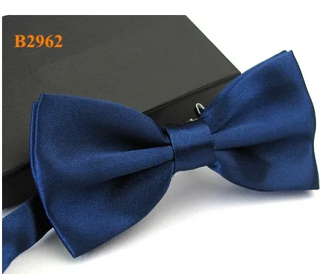 Новое поступление мужской модный смокинг Классический однотонный галстук-бабочка для свадебной вечеринки красный черный белый галстук-бабочка горячая распродажа - Цвет: Navy Blue