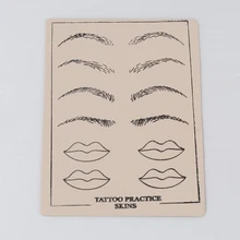 Кожа для обучения татуировкам лист 5 шт./лот поставка машинок для татуировки губы и брови кожи 20x15 см