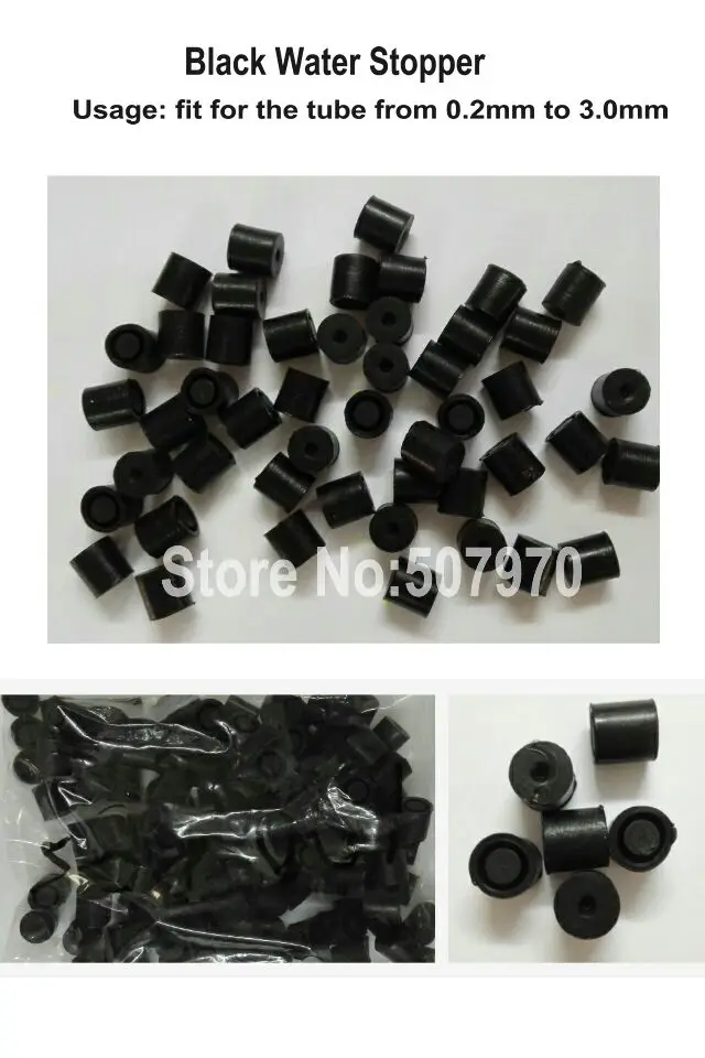 Black Electrode Tube Rubber Seal Stopper 9*9mm for 0.2mm to 3.0mm for EDM Drilling Machine Parts