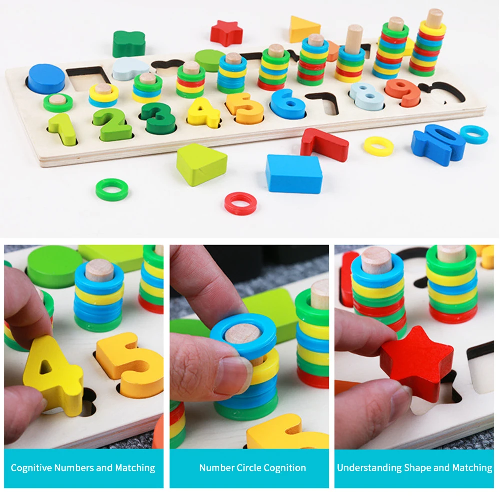 Детская Математика Монтессори игрушки Цифровой формы сопряжения обучения дошкольного счетная доска Развивающие детские деревянные игрушки для детей подарок