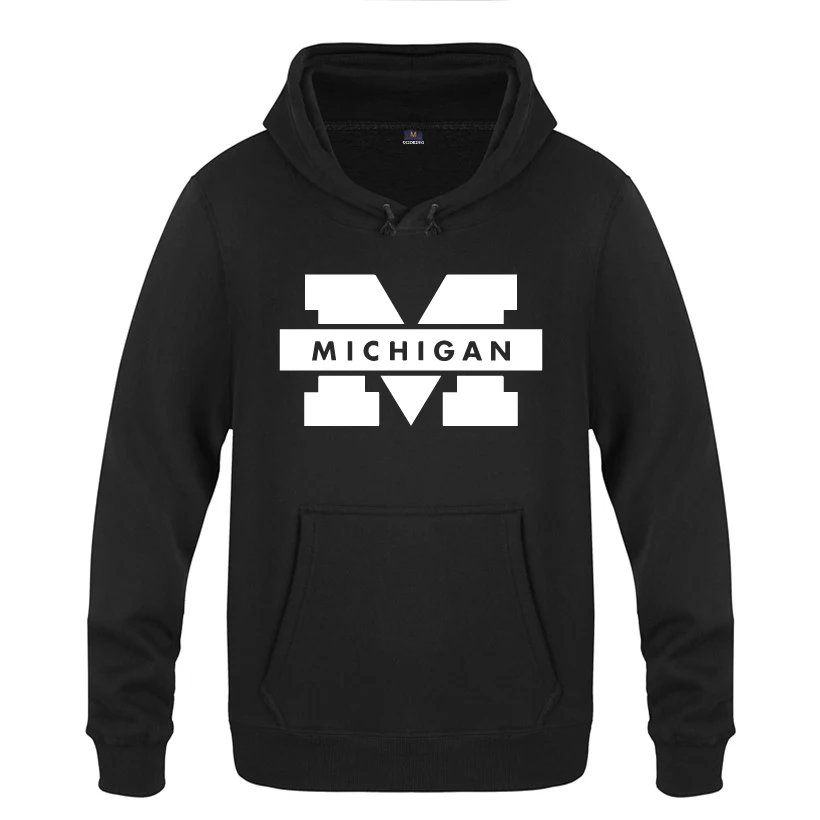 University of Michigan M Logo Sweatshirts Men 2018 Mens Hooded Fleece