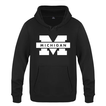

University of Michigan M Logo Sweatshirts Men 2018 Mens Hooded Fleece Pullover Hoodies