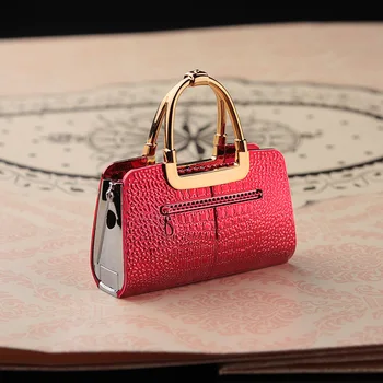 Creative Compact Handbag Jet Lighter Butane Bag Inflated Fire Lighter Bar Metal Funny Toys No Gas novelty pig style butane lighter keychain golden