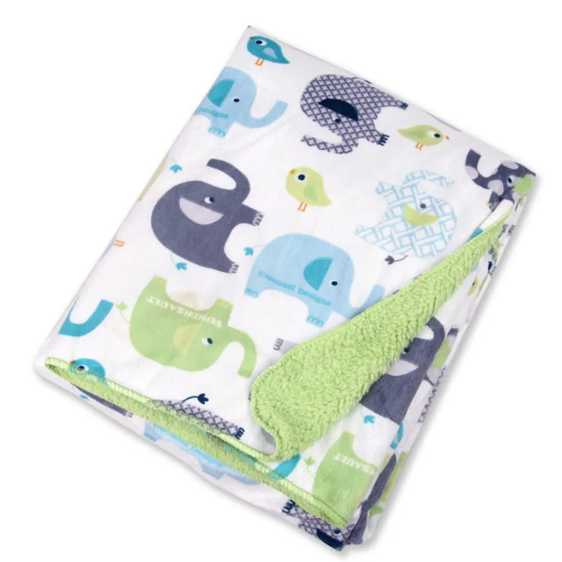 Cartoon Baby Blankets Newborn Infant Swaddle Blanket Wrap Soft Stroller