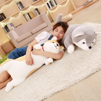 

60-100cm Cute Corgi Dog Plush Toys Soft Kawaii Animal Cartoon Dog Stuffed Plush Sofa Pillow Lovely Christmas Presents for Kids