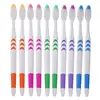 10 piezas doble Ultra suave cepillo de dientes de carbón de bambú Nano cepillos de dientes Dental Cuidado Personal cepillo de dientes al por mayor ► Foto 1/6