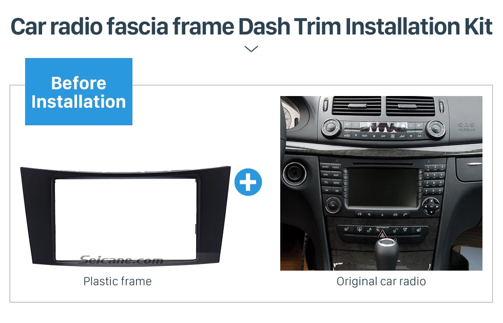 Seicane автомобильный Автомагнитола 2Din рамка Dash стерео панель монтажный комплект для Mercedes BENZ E класс W211 2001 2002 2003-2009 CD отделка панель