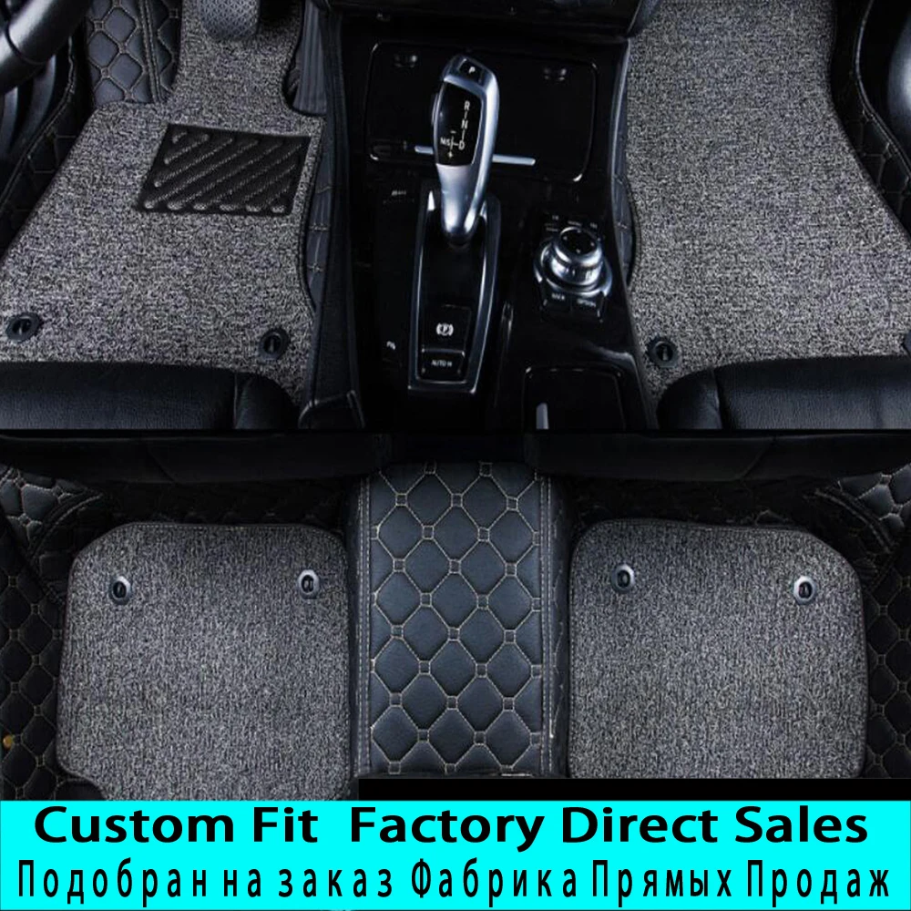 

SUNNYFOX Car floor mats for Audi A1 A3 A4 A6 A7 A8 Q3 Q5 Q7 TT 5D car-styling heavy duty all weather carpet floor liner