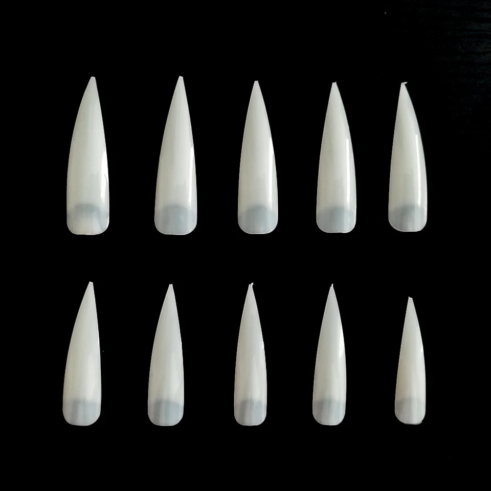 Шт. 100 шт. Акриловые искусственные ногти Натуральные Французские шпильки Дешевые