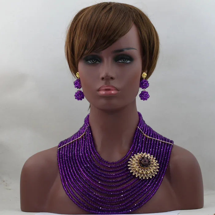 

Crystal Bridal Jewelry Sets African Costume Jewelry Set High Quality African Costume Jewelry Set hx180