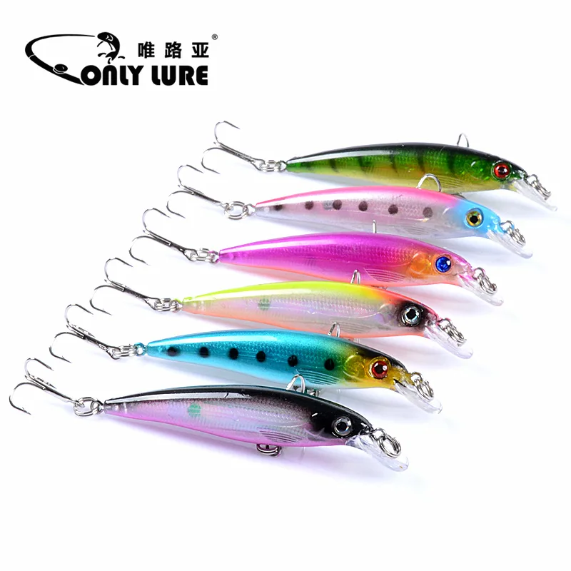 

sub-false 6 color bait Minnow 7.5cm/5g artificial plastic hard bait 3D bionic eye fishing lure set outdoor fishing tackle lures