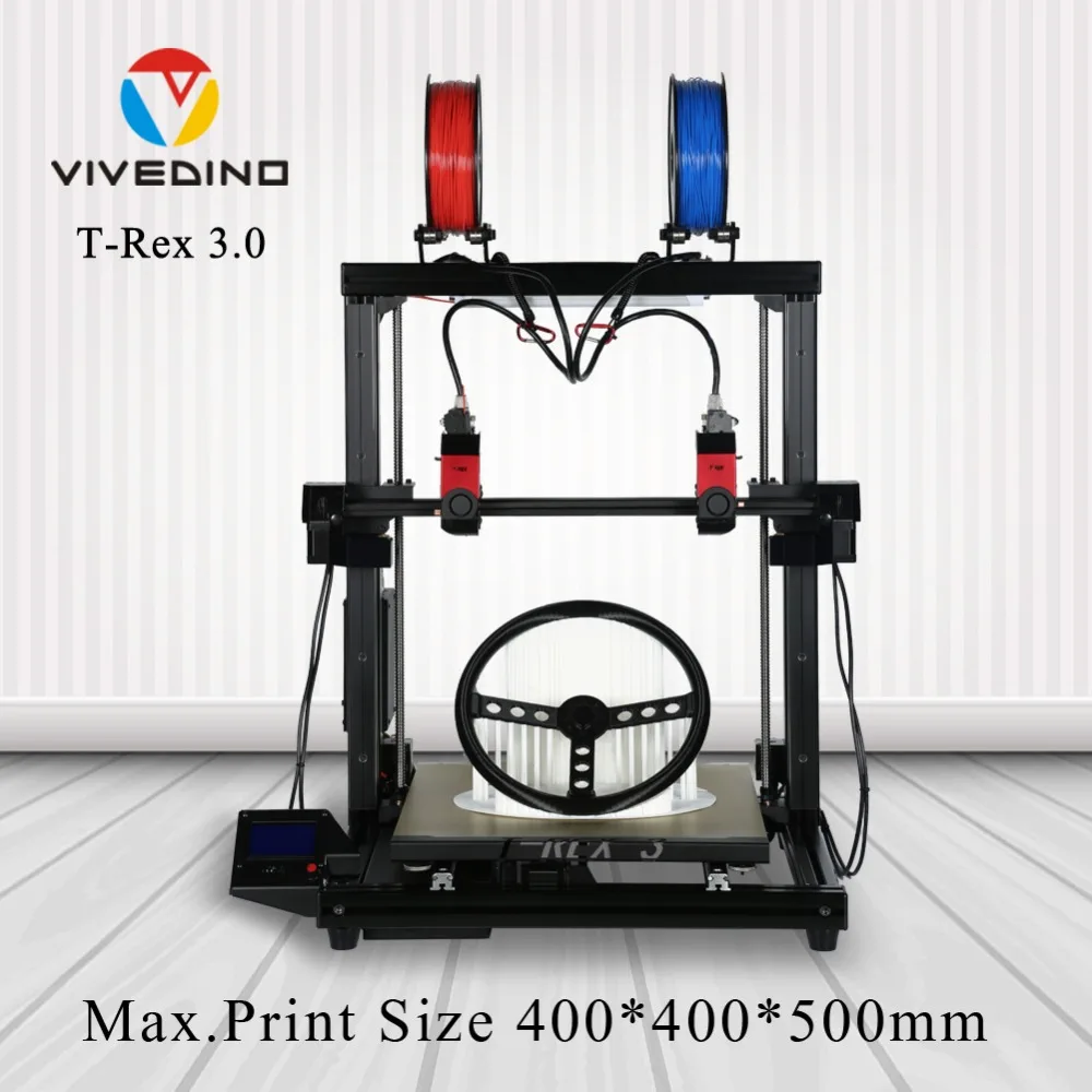 3D принтер VIVEDINO T Rex 3 + с нитью 1 кг размером 400*400*500 Рождественский подарок на