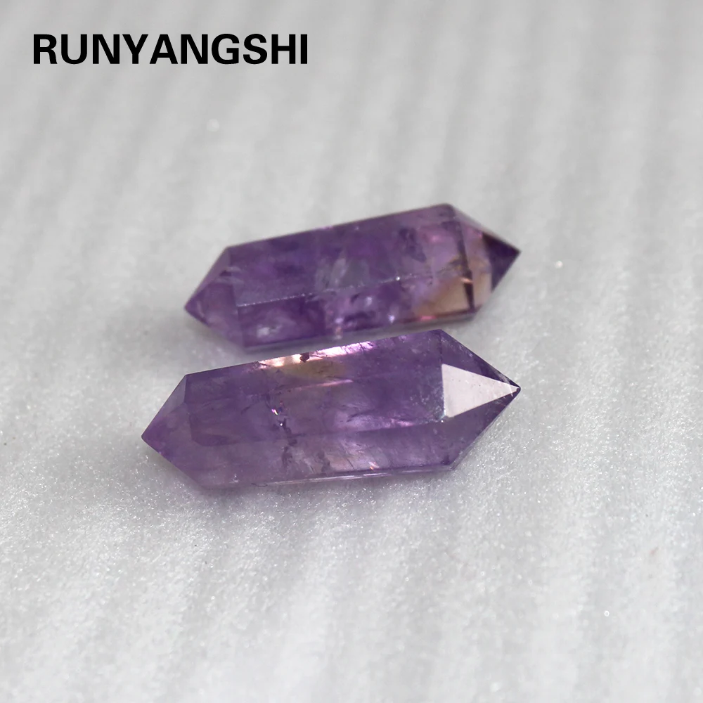

Dropshipping natural crystal stone amethyst Purple octahedral crystal column quartz Hexagonal Chakra Healing Point Pendulum