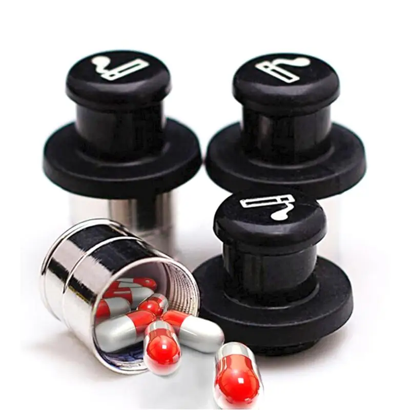 

Waterproof Aluminum Storage Box Case Bottle Cache Small Holder Household Storage Medicine Box Car Container Case A3