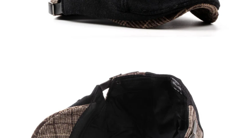 HT1325 британский стиль, Женская осенне-зимняя шапка, берет, теплая шерстяная фетровая Кепка на плоской подошве, кепка, черный, коричневый, лоскутный мужской берет