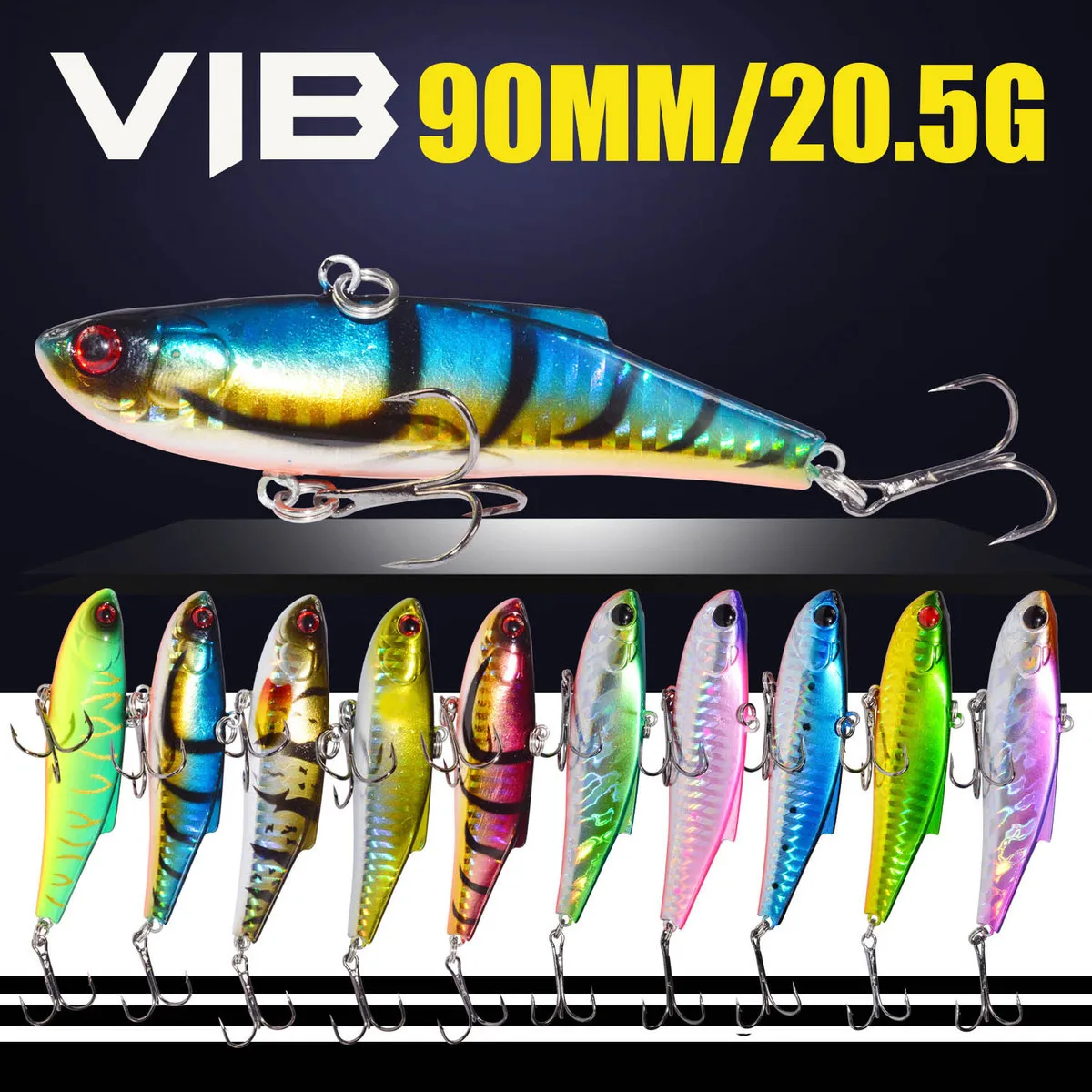 

Fishing Bionic Bait 9cm 20g 3D Eye Super VIB Lures Plastic Hard Accessories Carp Tackle With Treble Hook Jigging Swimming Minnow