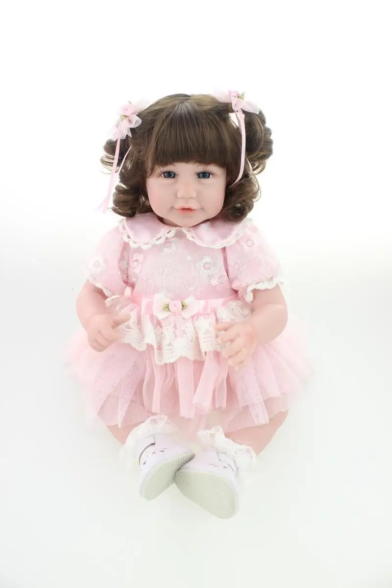 

New 20" 52cm Silicone Reborn Baby BJD Doll Lovely Princess Girl Doll Reborn Baby Gift Toy Doll