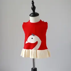 Свитера для маленьких девочек, 2019 весенний и осенний Детский свитер, Детский свитер с изображением лебедя для девочек, жилет