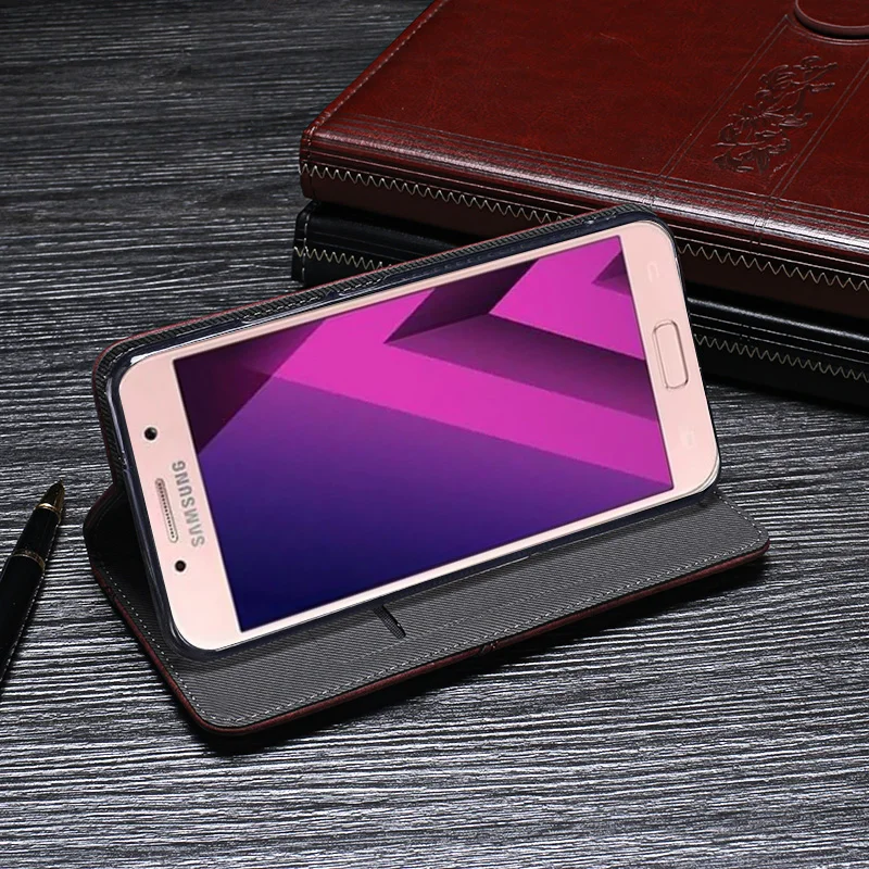 ITien высокое качество ПУ Поворот прочный кожаный защитный чехол для Samsung Galaxy A3 A5 A7
