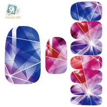 Rocooart K5721B Water Transfer Foil Nails Art Sticker Colored Bright Crystal Nail Sticker Manicure Decor Tools