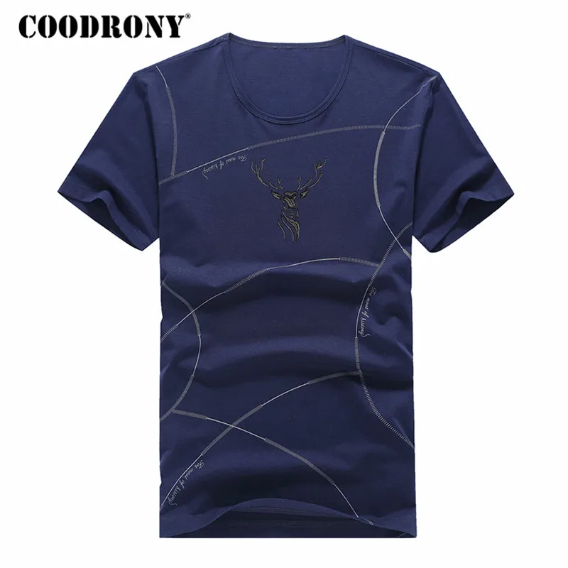 

COODRONY Short Sleeve T Shirt Men 2018 New Arrival Summer Tops Brand Casual O-Neck T-Shirt Men Pure Cotton Tee Shirt Homme S8645