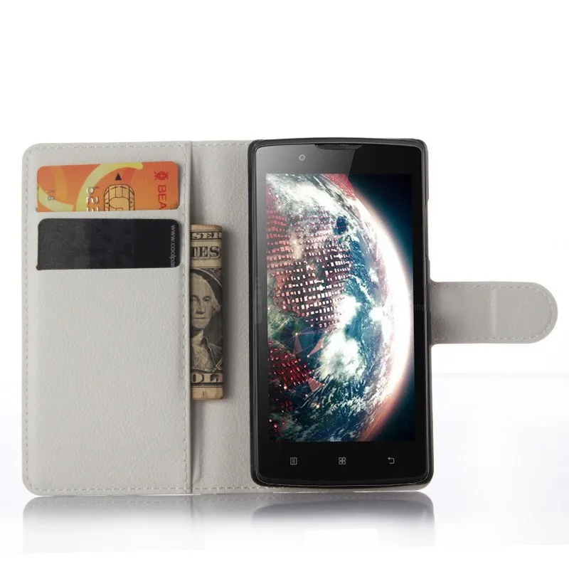 Кожаный чехол для lenovo A 2010 с откидной крышкой и подставкой, чехол для телефона с бумажником и слотом для карт, стиль книги, черный, коричневый, белый