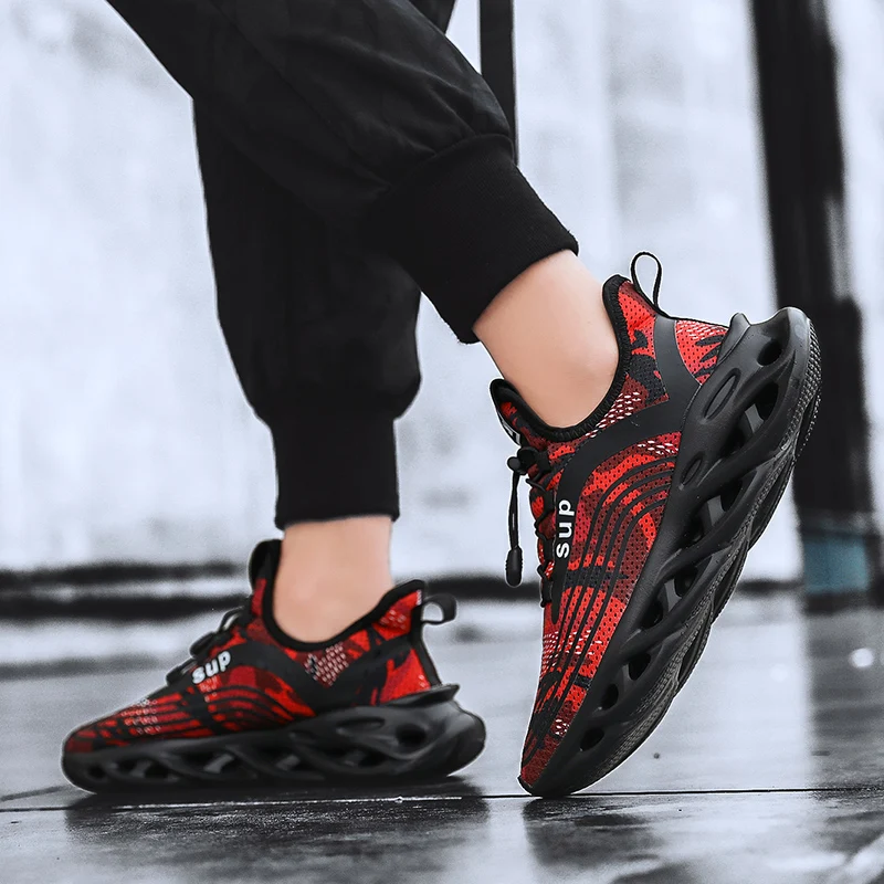 

Rommedal Outdoor men's sneakers lightweight breathable shock absorption man casual shoes air mesh fashion lace up basket homme