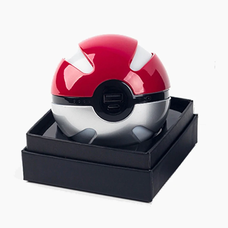  Pokeball Power Bank For Pokemons Go Dual USB External Battery 12000mah LED Fast Charger For Cosplay Games Pokemons Powerbank 