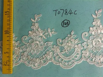 

High quality african cord lace guipure lace tape fabric for wedding dress Flower lace applique lace collar