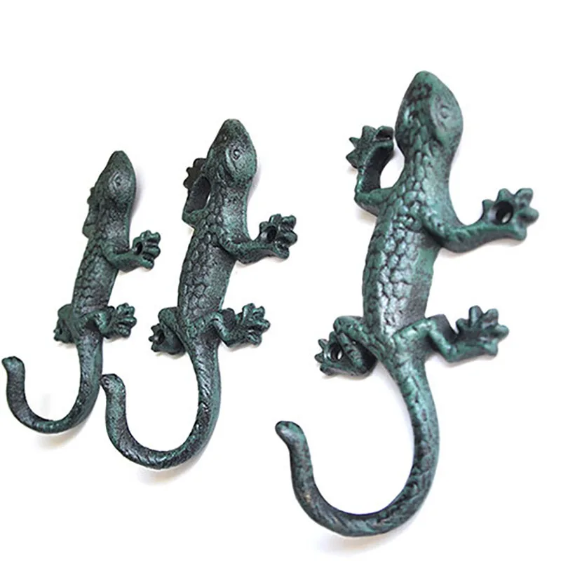 1 шт. чугунный крючок для ключей вешалка крышек Gecko настенный винтажный садовый