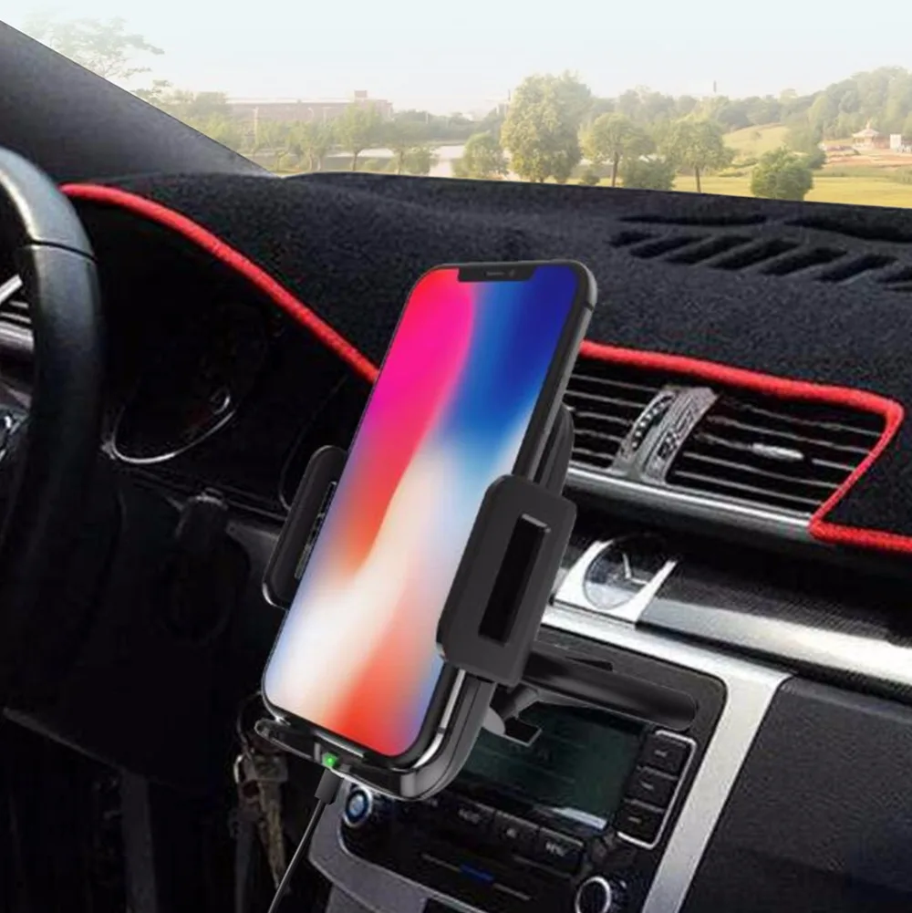 

Qi Wireless Car Charger For iPhone X 8 Plus 2A Phone Charger CD Slot Mount Holder For Samsung Note 8 S8 S7 Edge Wireless Charger