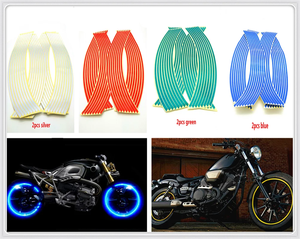 

Strip Motorcycle Accessories Wheel Sticker Reflective Decal Rim Tape for DL1000 VSTROM GSF1200 BANDIT GSF1250 BANDIT