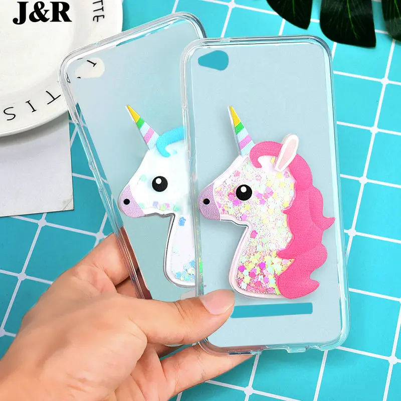 Case For Xiaomi Redmi 4A Cover Silicone Cases For xiomi Redmi 4A Soft  Bags Quicksand Dynamic Liquid Glitter Animal Owl Unicorn