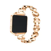 Сменный ремешок из нержавеющей стали с металлической рамой для Fitbit Blaze 18Apr23 Hot