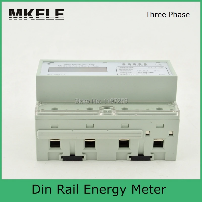 Modbus RTU din-рейку MK-LEM021GC портативный цифровой ЖК-дисплей трехфазный счетчик энергии