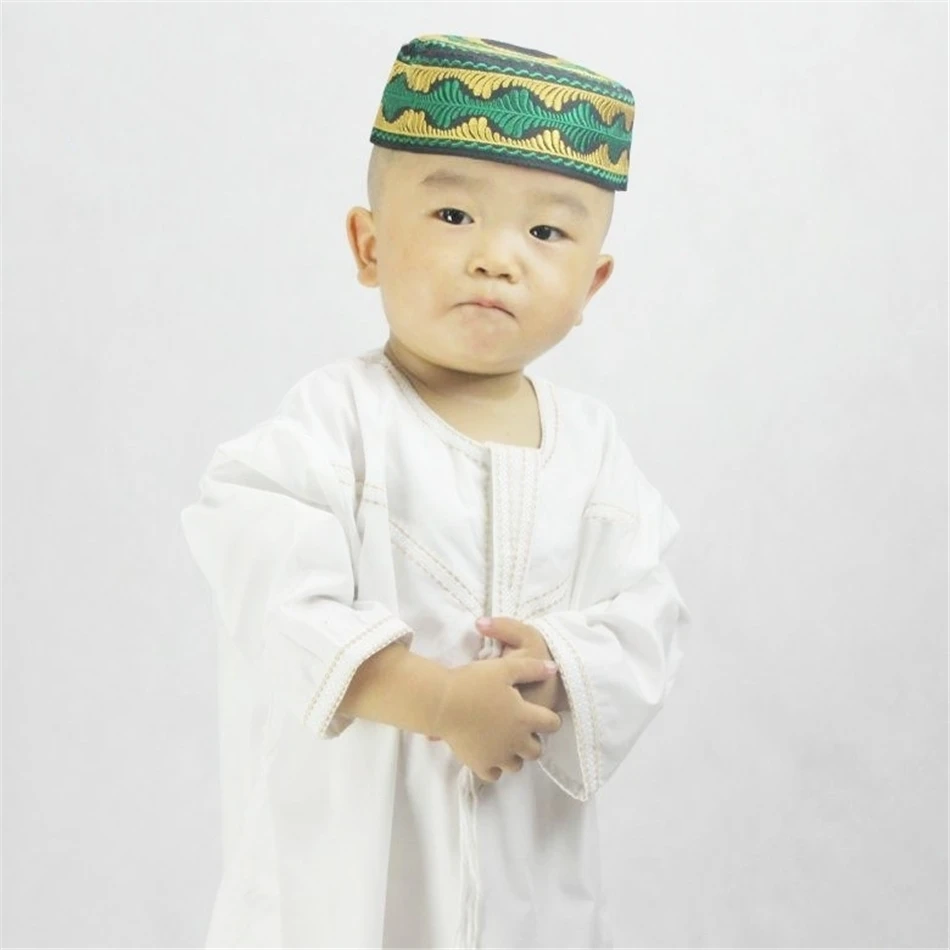 Boys Islamic Clothing Kids  Muslim Thobe Arab Abaya Robes for Baby Boy Kaftan Islam Child Clothes Toddler 1-3 Years Jubba Thobe