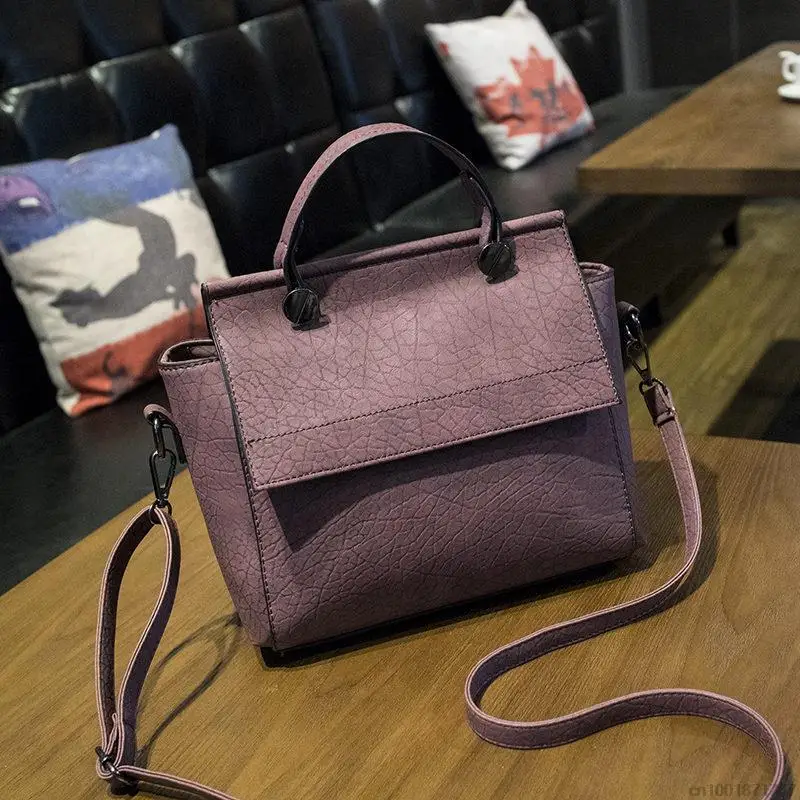 New Arrival Vintage Trapeze  Tote Women Leather Handbags Ladies Party Shoulder Bags Fashion Top-Handle Bags