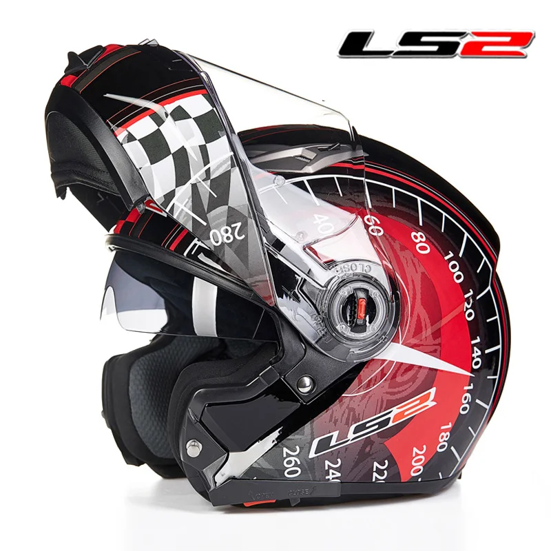 

LS2 FF370 Flip up Motorcycle helmet dual shield with inner sunny lens modular moto racing helmets ECE approved motorbike helmet