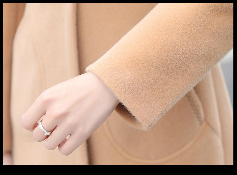 Зимние куртки parker для женщин, новинка года, плотное тонкое шерстяное пальто средней длины для девочек, осенне-зимнее шерстяное пальто женская одежда