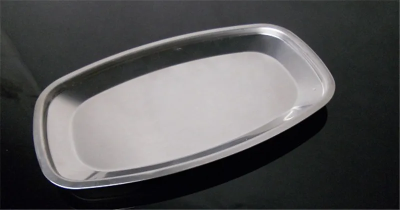 Hotel Round Serving Tray Stainless Steel Towel Tray Plate Tea Fruit Plate