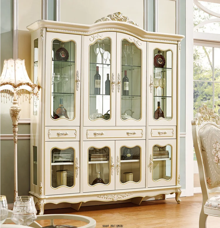 latest marble top wooden base dining table designs - 913
