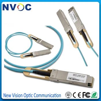 

Free Shipping 100G QSFP28 MultiMode MMF OM3 1M 2M 3M 5M AOC Active Optic CableCompatible 100Gbps QSFP28 Active Optical Cable