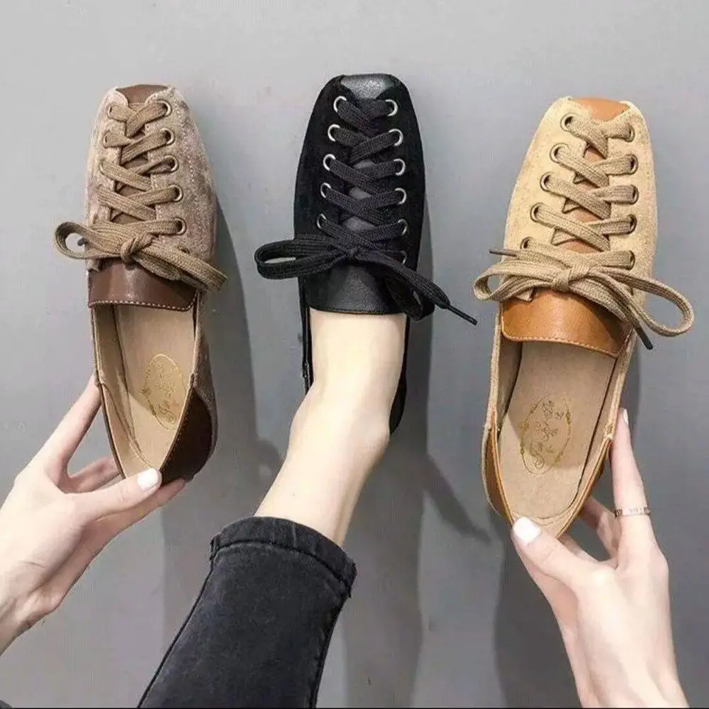 Women Shoes 2019 Spring Summer Flat Shoes Women Fashion Casual Shoes Woman Square head Ladies shoes Flats Loafers Women Women Shoes 2019 Spring Summer Flat Shoes Women Fashion Casual Shoes Woman Square head Ladies shoes Flats Loafers Women